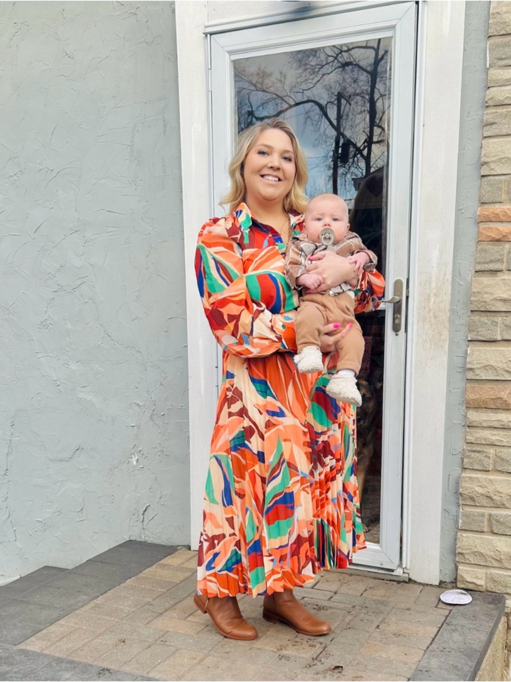Worn 1x flying tomato abstract maxi dress
